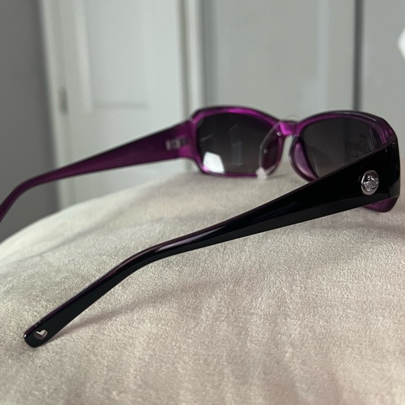 NWOT Juicy Couture Plum Purple & Black Crown Sunglasses - Picture 3 of 12